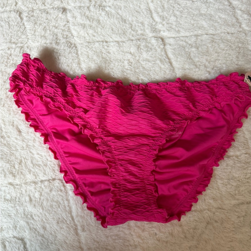 Victoria's Secret Hot Pink Ruched Bikini Bottoms